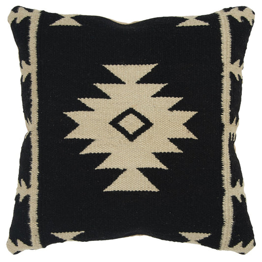 Beige & Black Cotton Pillow