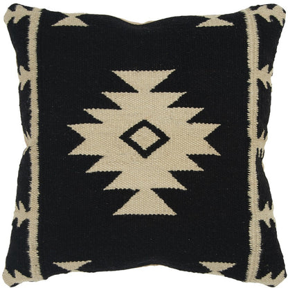 Beige & Black Cotton Pillow