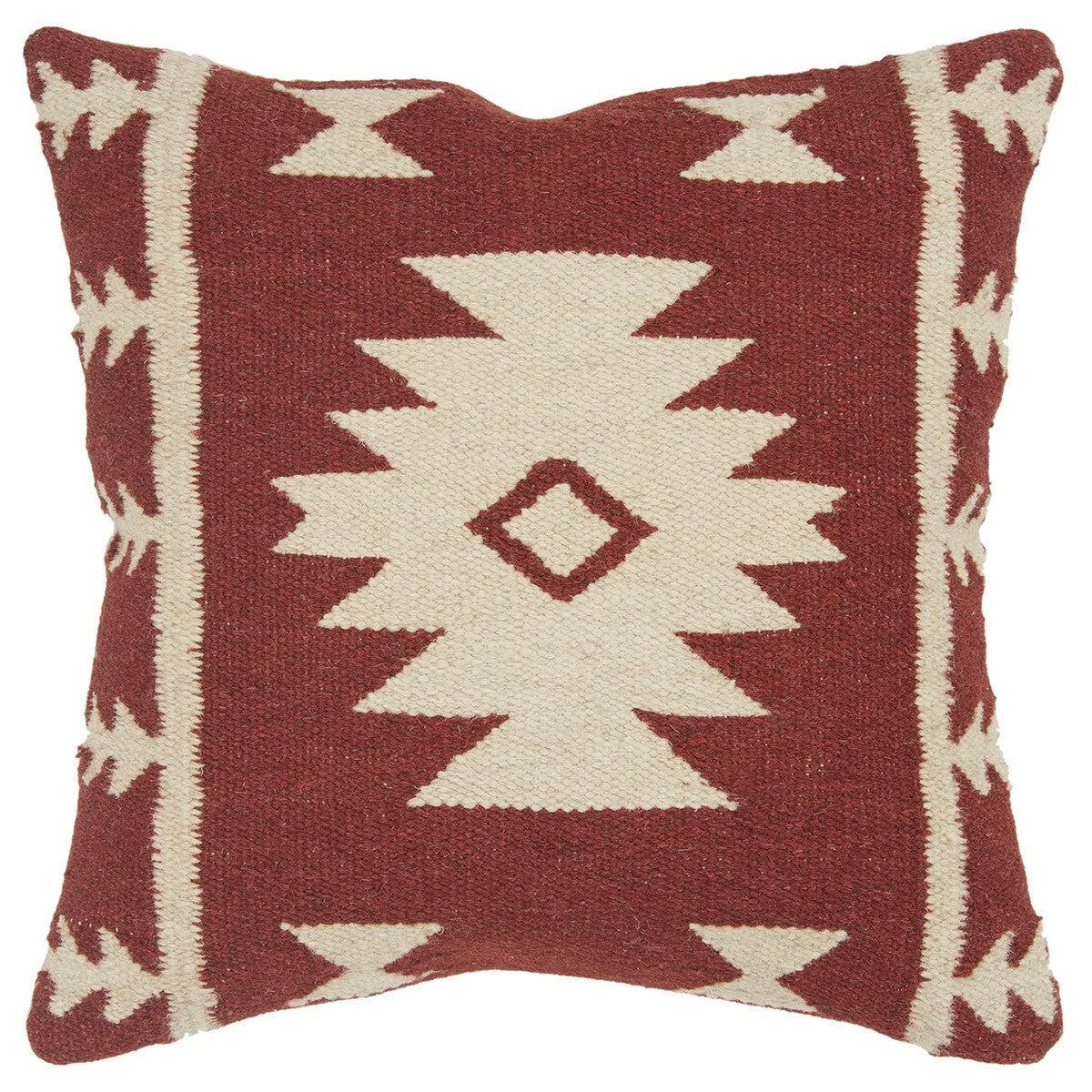 Red & Beige Cotton Pillow