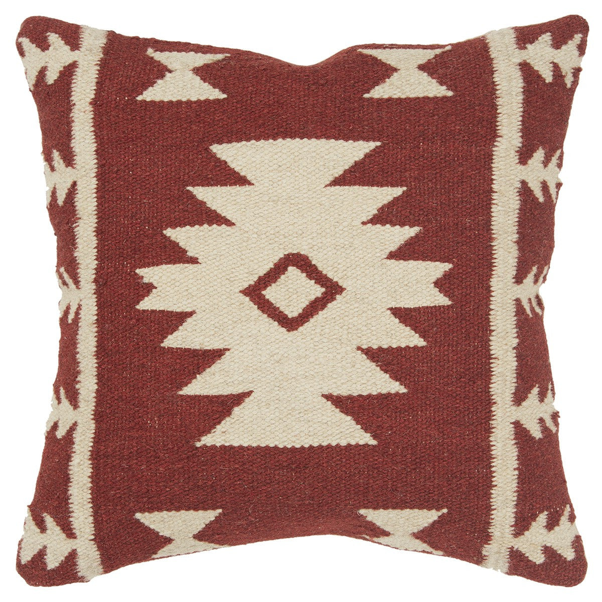 Red & Beige Cotton Pillow