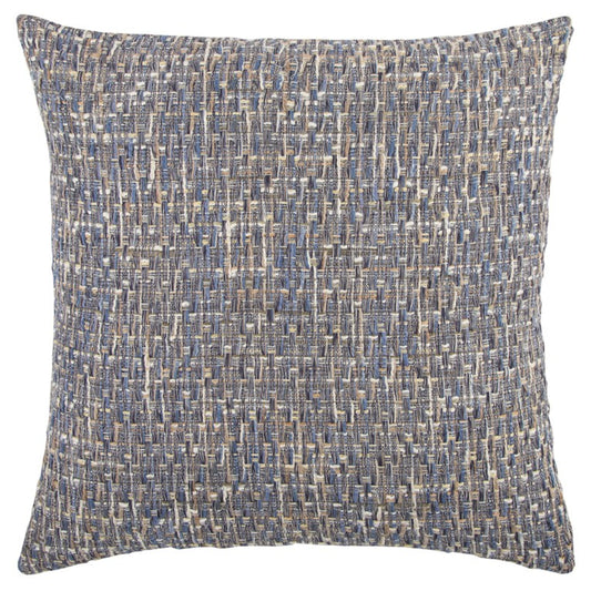 Blue Gray Metallic Nubby Textured Pillow
