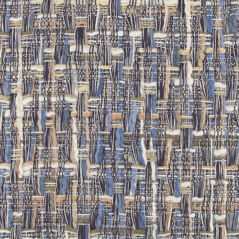 Blue Gray Metallic Nubby Textured Pillow