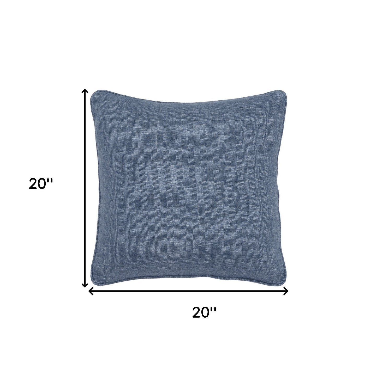 Blue Solid Classic Pillow