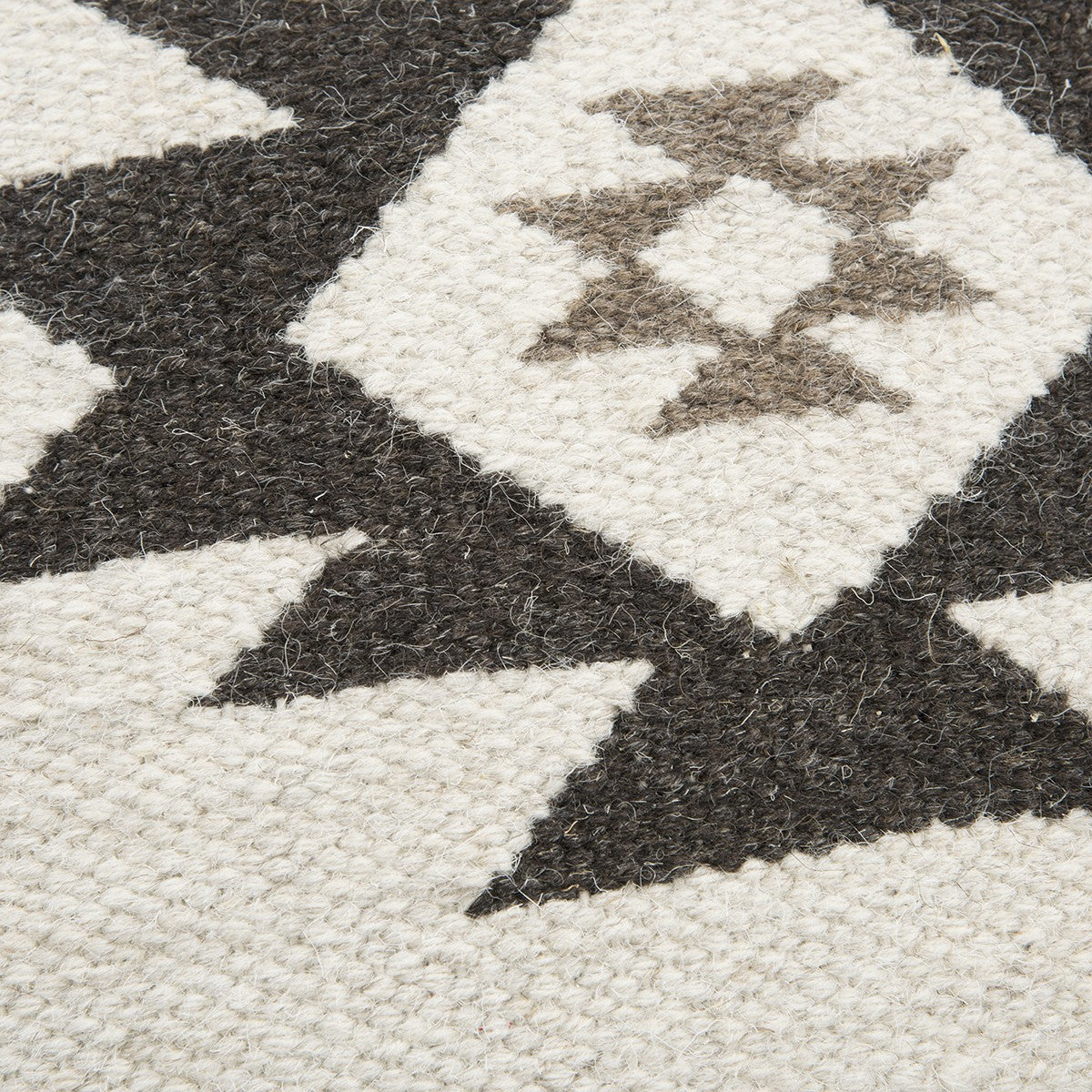 Cream Beige Classic Ikat Pattern Pillow
