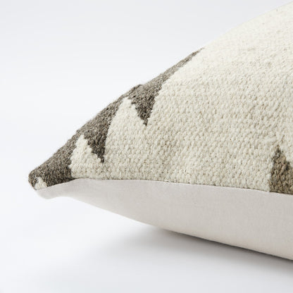 Cream Beige Classic Ikat Pattern Pillow