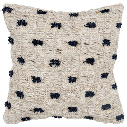 Black Cream Tufted Modern Pillow