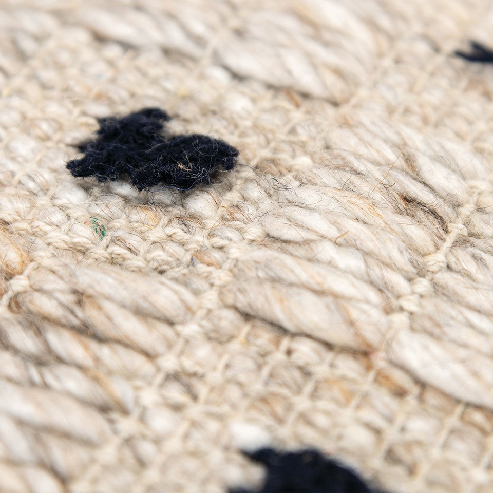Black Cream Tufted Modern Pillow