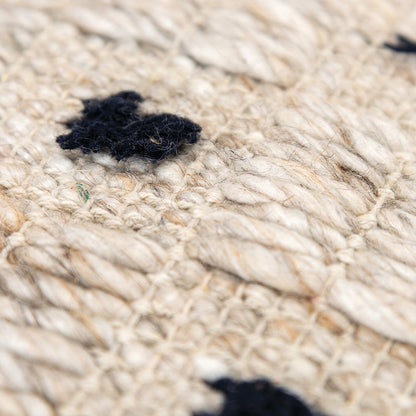 Black Cream Tufted Modern Pillow