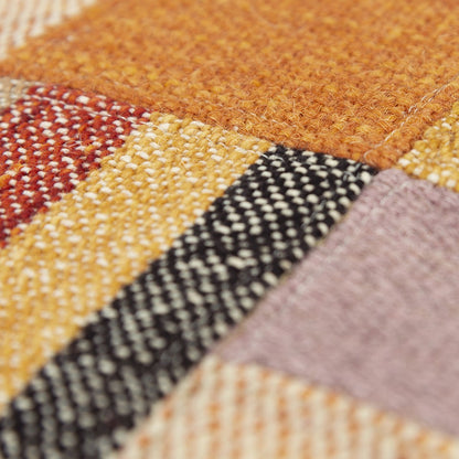 Orange Brown Accent Stitched Pillow