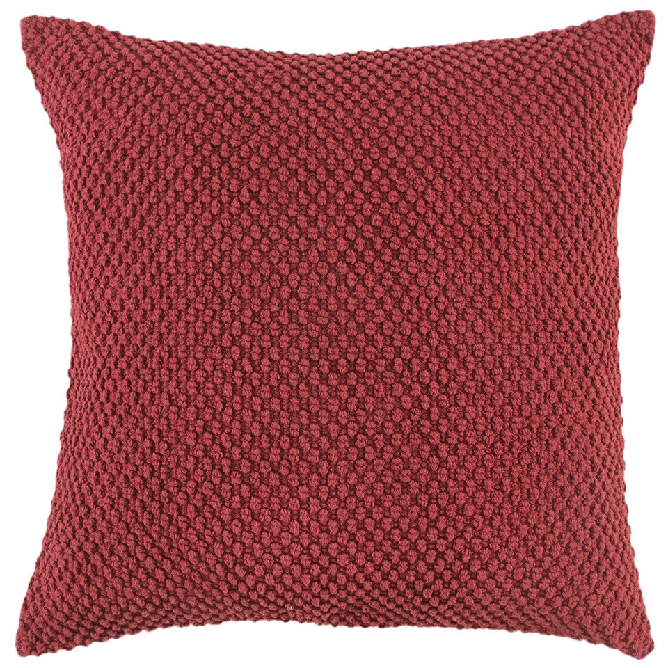 Deep Merlot Nubby Textured Modern Pillow