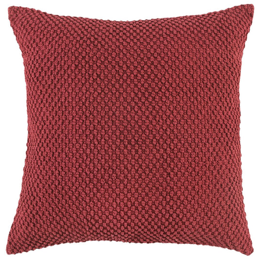 Deep Merlot Nubby Textured Modern Pillow