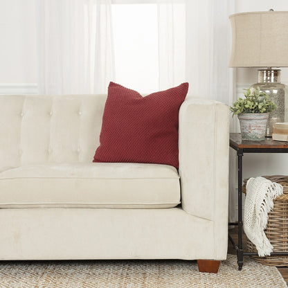 Deep Merlot Nubby Textured Modern Pillow
