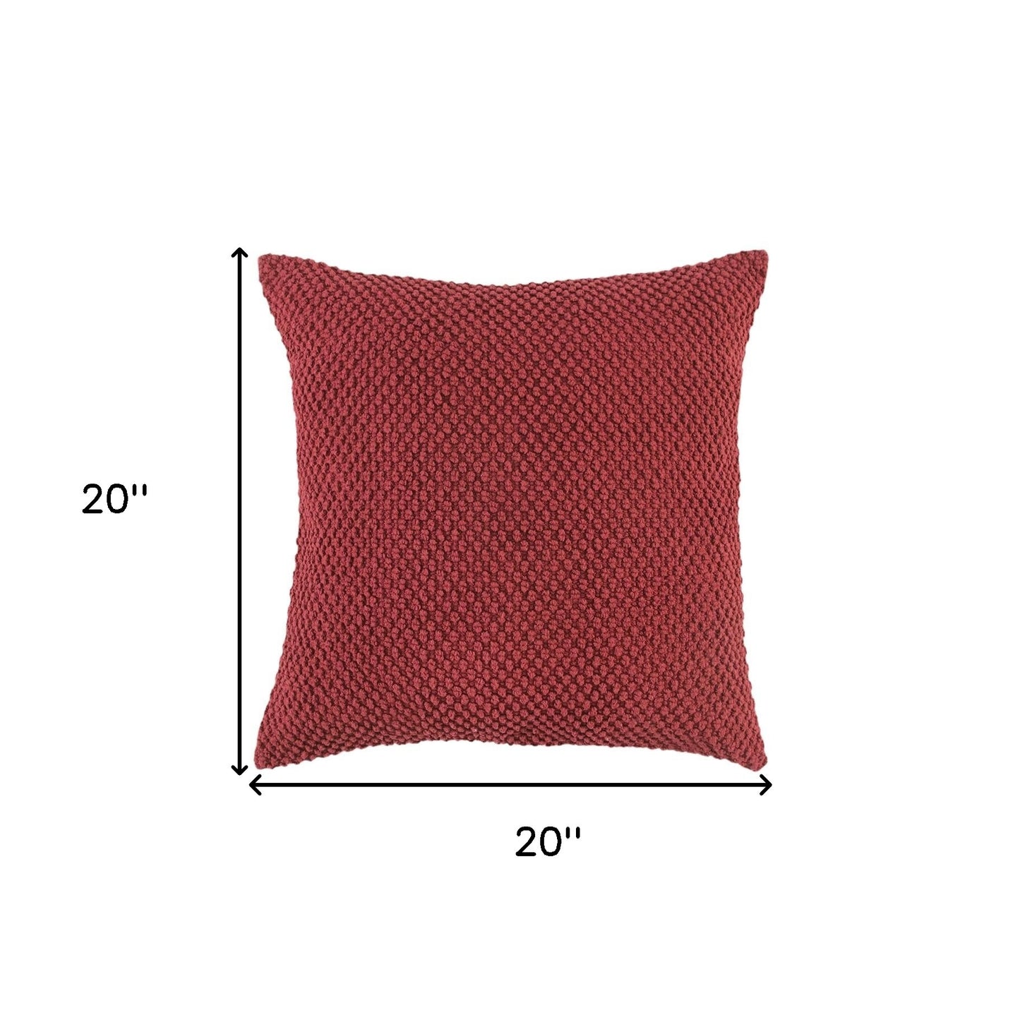 Deep Merlot Nubby Textured Modern Pillow