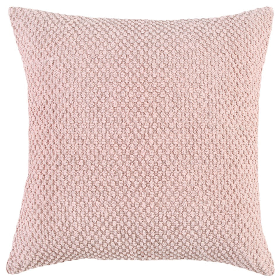 Blush Pink Nubby Textured Modern Pillow