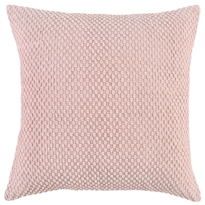 Blush Pink Nubby Textured Modern Pillow
