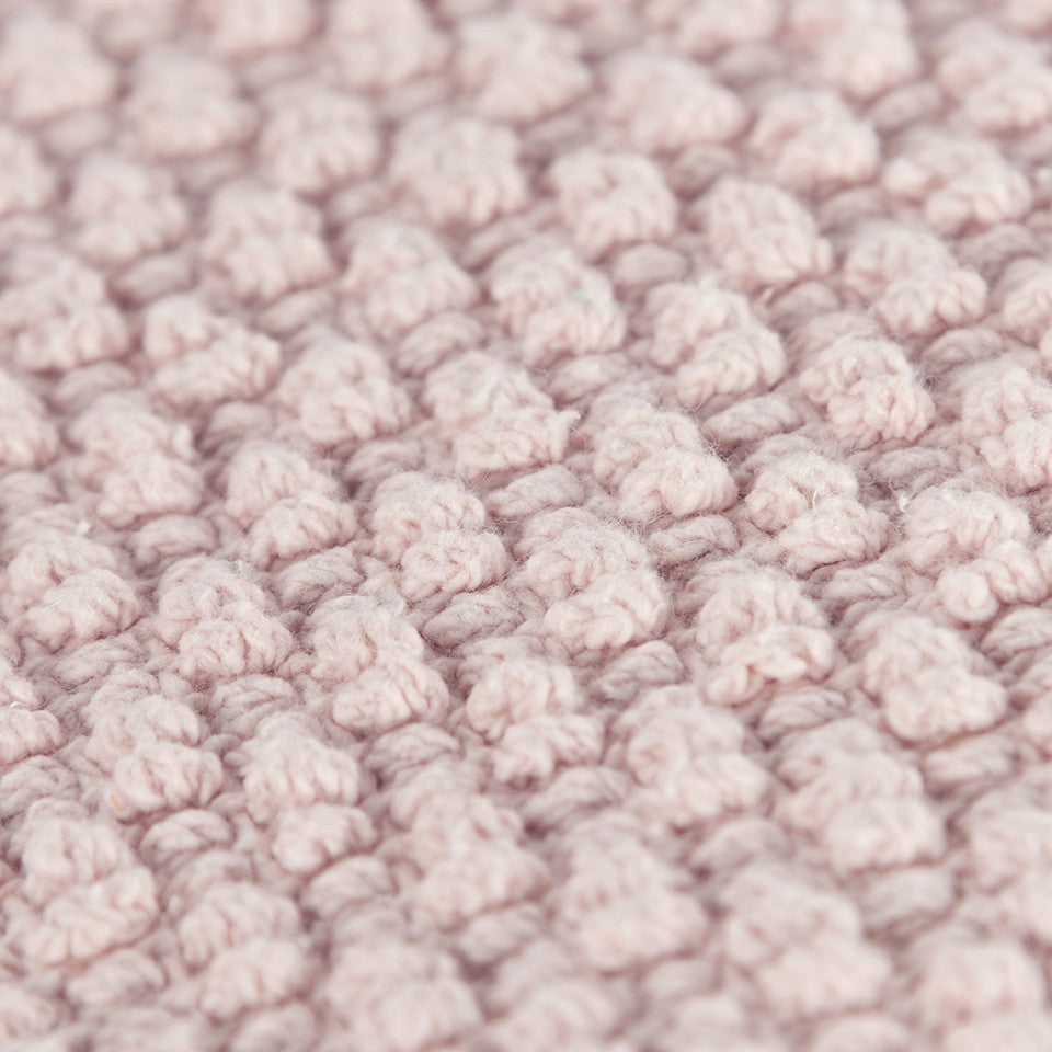 Blush Pink Nubby Textured Modern Pillow