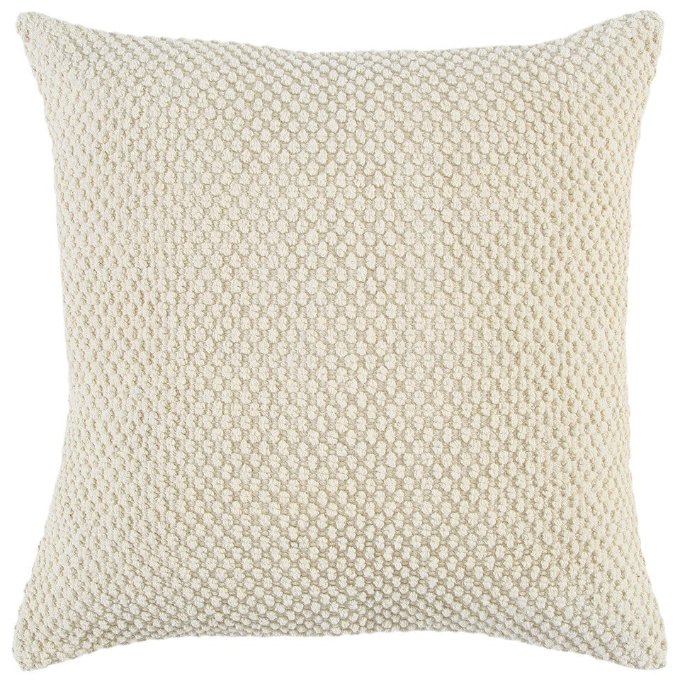 Natural Beige Nubby Textured Modern Pillow