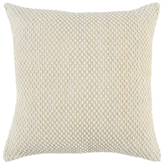 Natural Beige Nubby Textured Modern Pillow