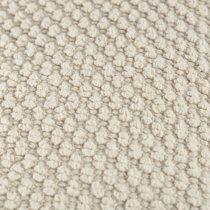 Natural Beige Nubby Textured Modern Pillow