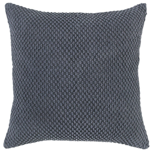 Dark Gray Nubby Textured Modern Pillow