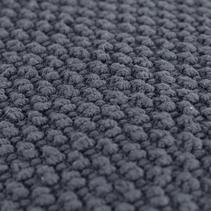 Dark Gray Nubby Textured Modern Pillow