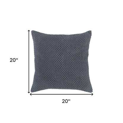 Dark Gray Nubby Textured Modern Pillow