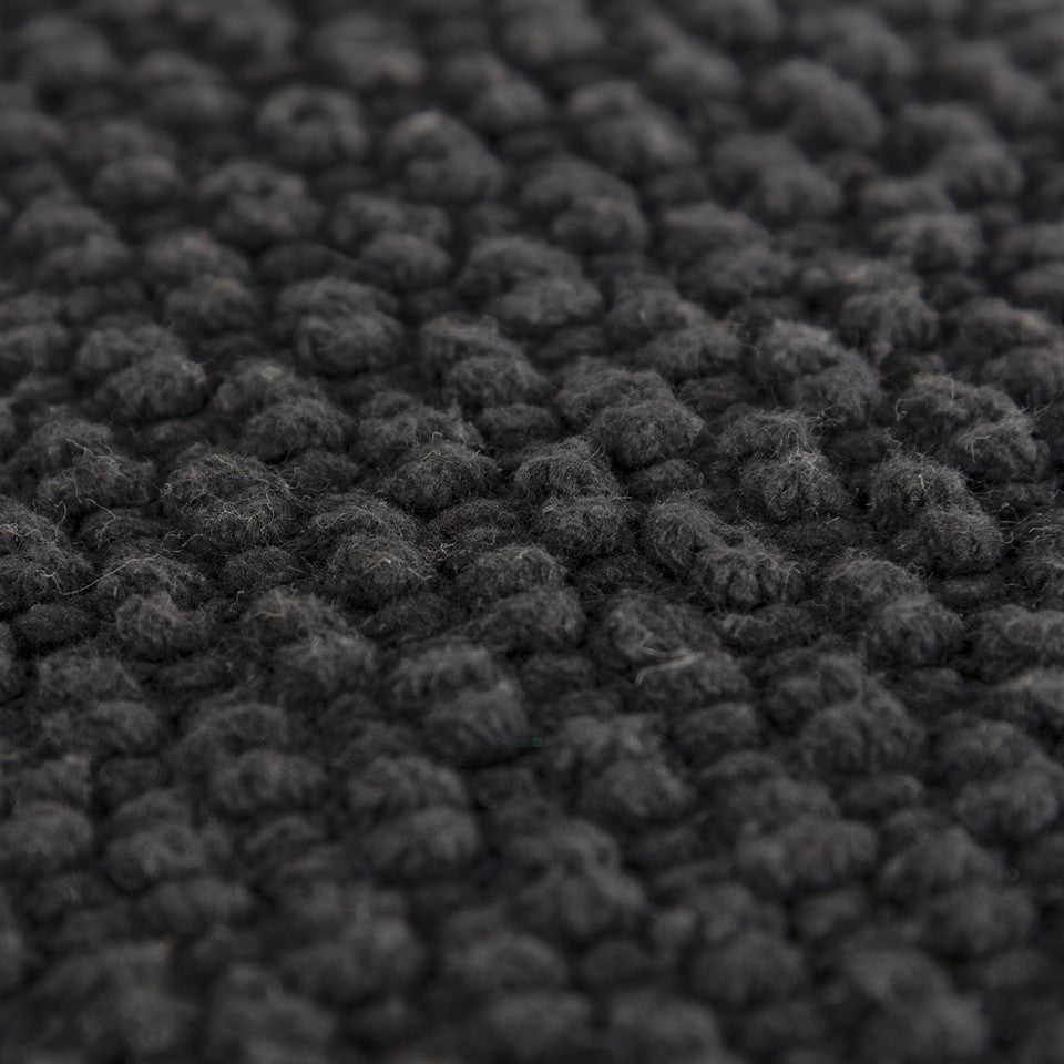 Black Nubby Textured Modern Pillow
