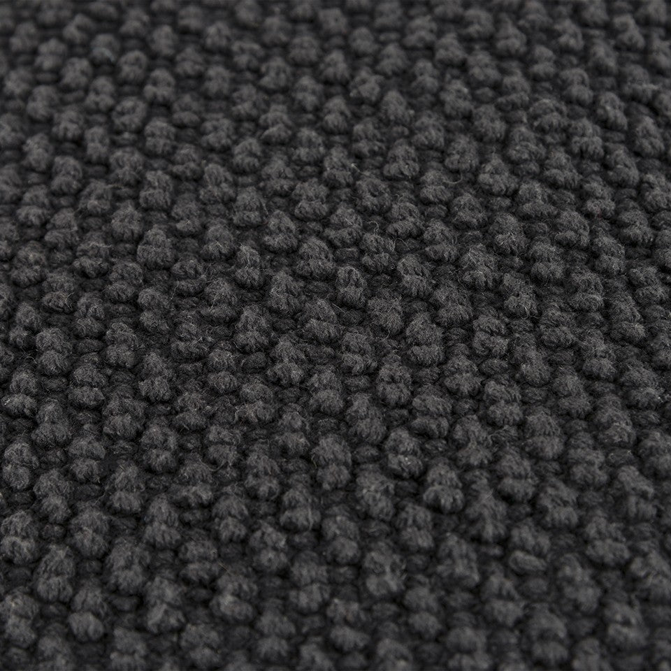 Black Nubby Textured Modern Pillow
