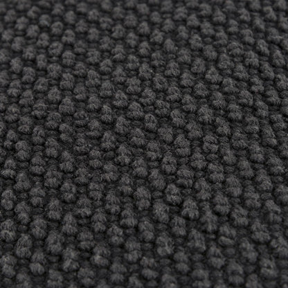 Black Nubby Textured Modern Pillow
