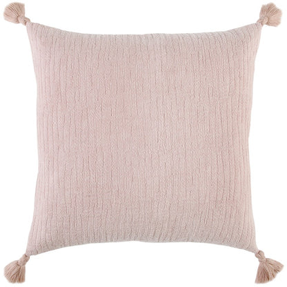Blush Solid Tonal Abstract Stripe Pillow