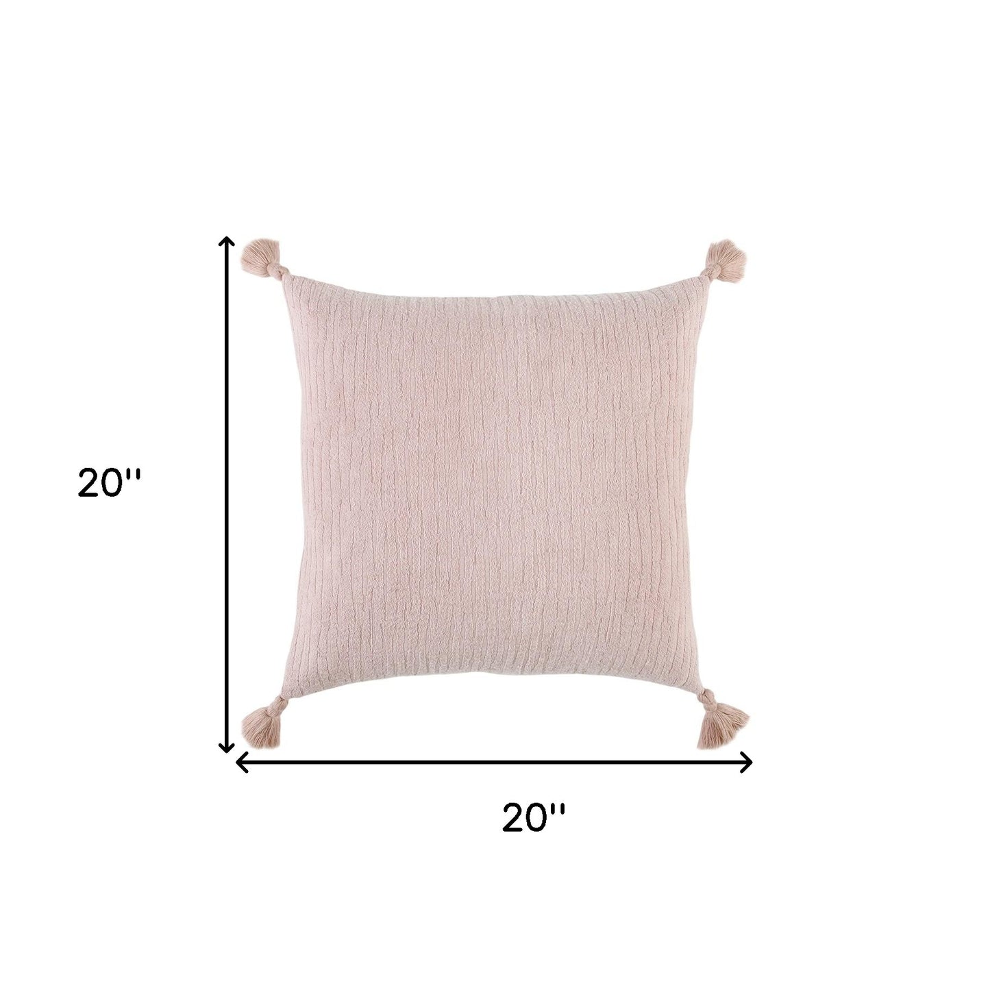 Blush Solid Tonal Abstract Stripe Pillow