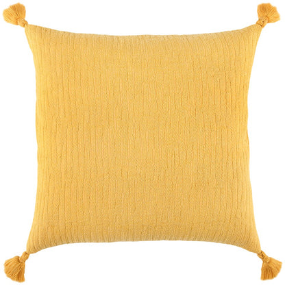 Gold Solid Tonal Abstract Stripe Pillow
