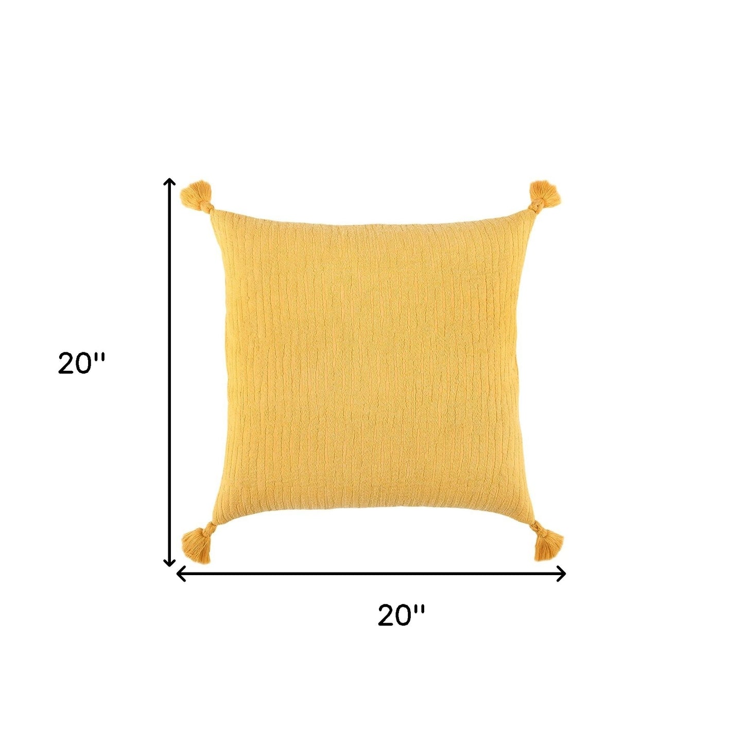 Gold Solid Tonal Abstract Stripe Pillow