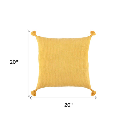 Gold Solid Tonal Abstract Stripe Pillow