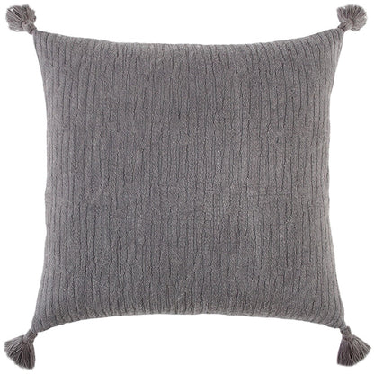 Gray Solid Tonal Abstract Stripe Pillow