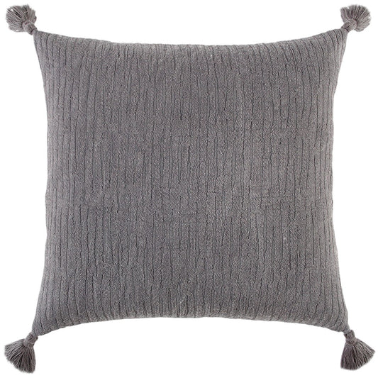Gray Solid Tonal Abstract Stripe Pillow