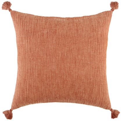 Terracotta Solid Tonal Abstract Stripe Pillow