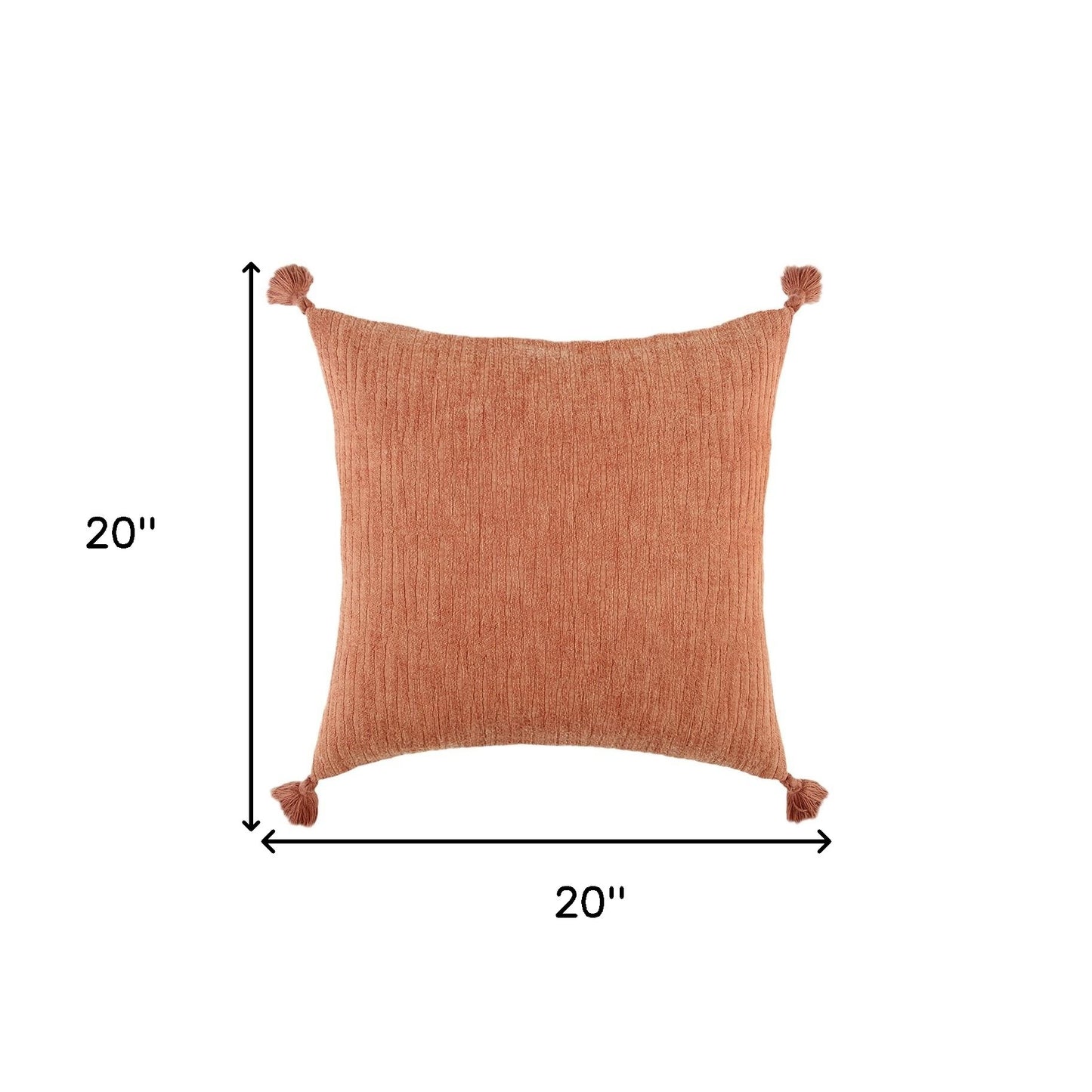 Terracotta Solid Tonal Abstract Stripe Pillow