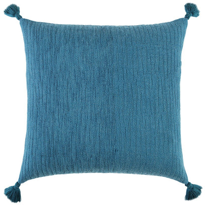 Teal Solid Tonal Abstract Stripe Pillow
