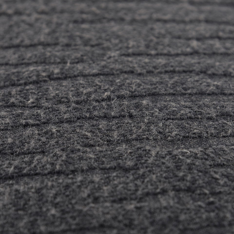 Black Solid Tonal Abstract Stripe Pillow