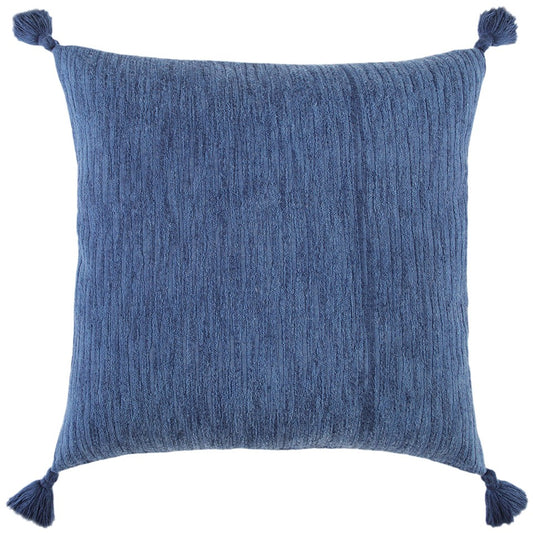 Navy Solid Tonal Abstract Stripe Pillow