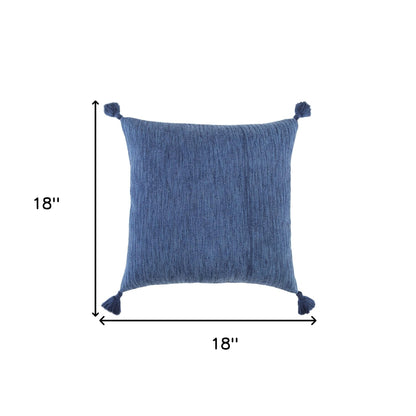 Navy Solid Tonal Abstract Stripe Pillow