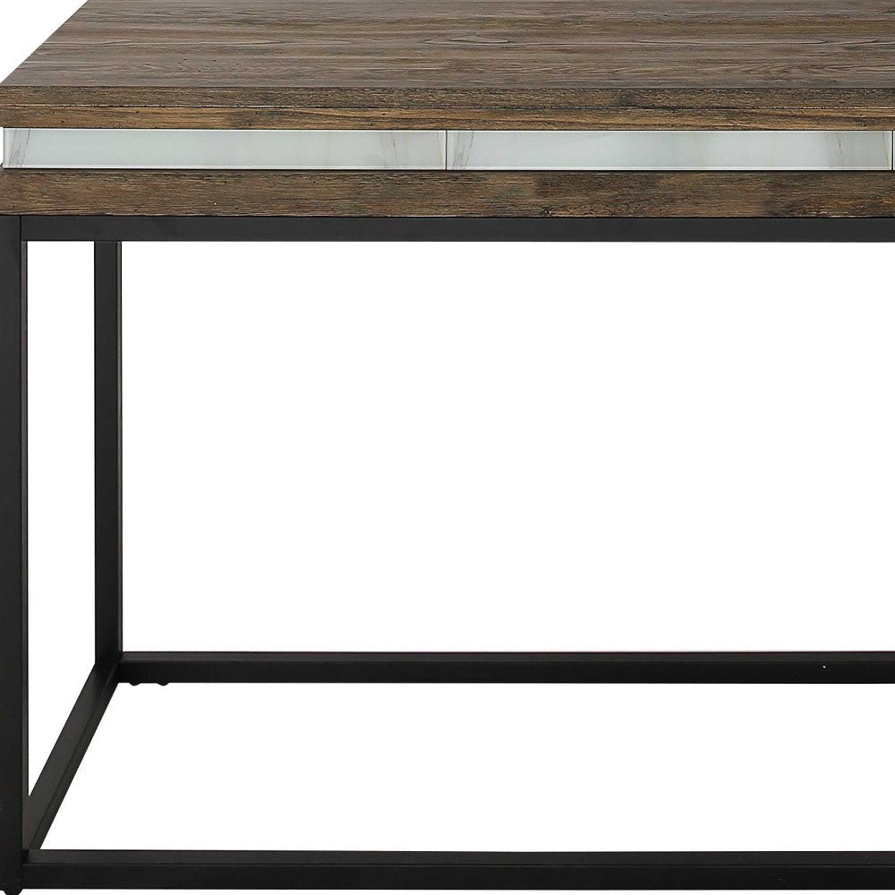 Brown & Black Frame Console Table