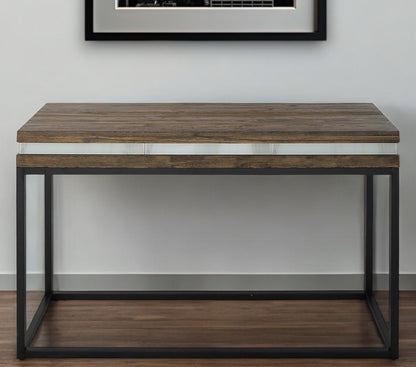 Brown & Black Frame Console Table