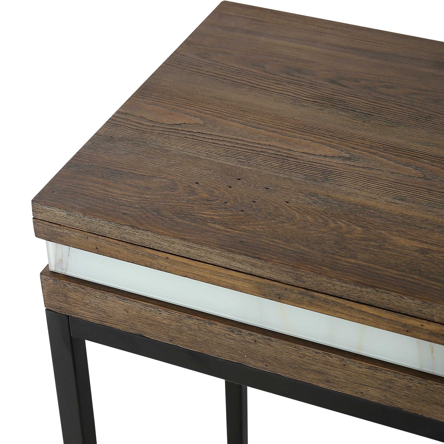 Brown & Black Frame Console Table