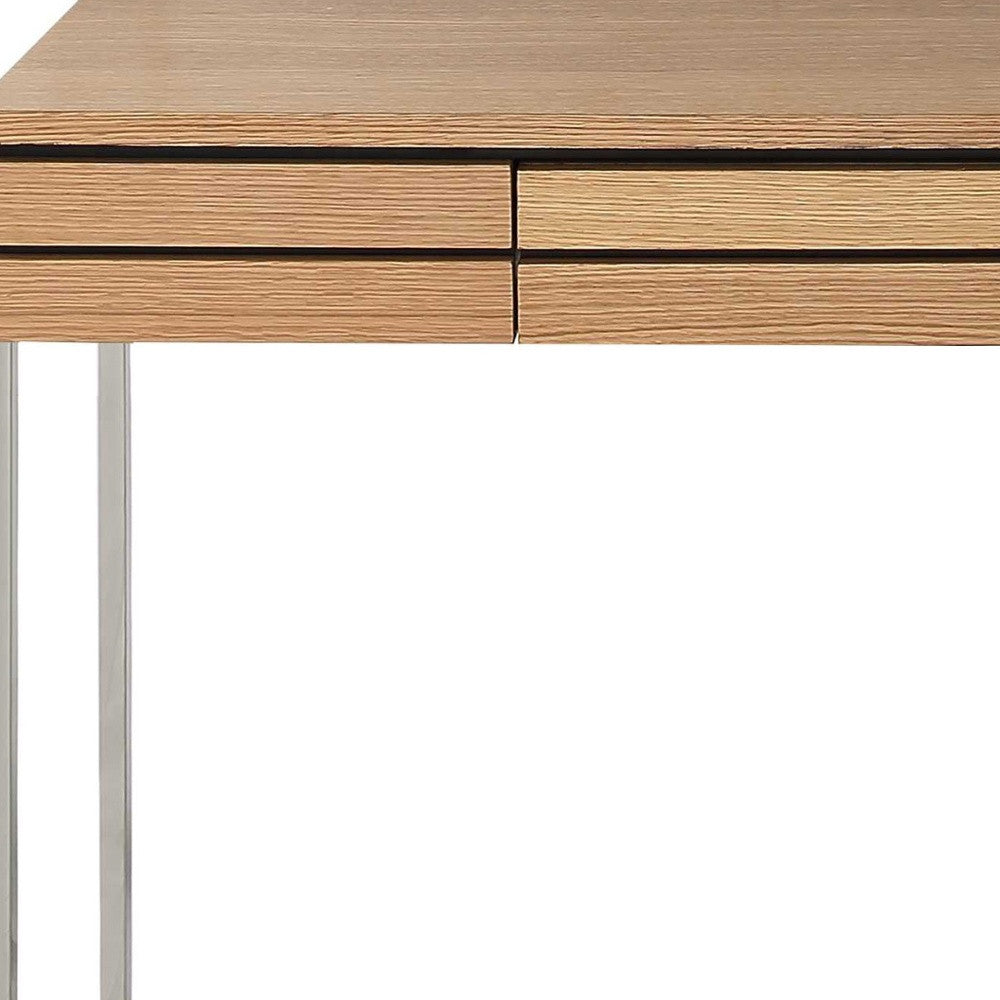 Brown & Silver Frame Console Table