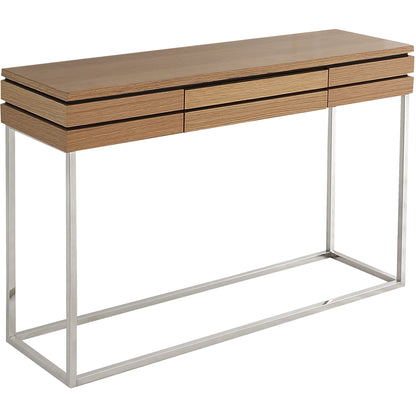 Brown & Silver Frame Console Table
