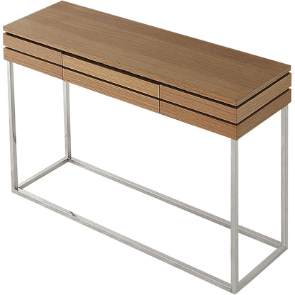 Brown & Silver Frame Console Table