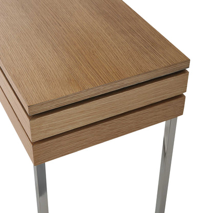 Brown & Silver Frame Console Table