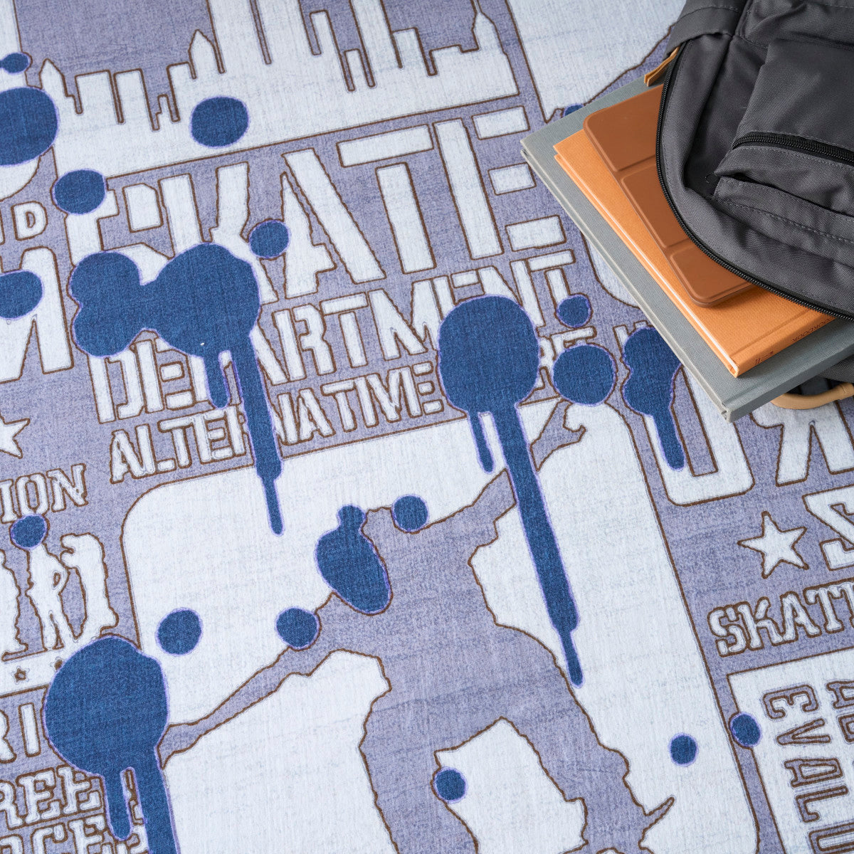 Nourison Imagination Blue Machine Washable Rug - Room Scene